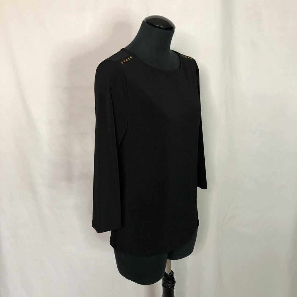 Carmen Black Beaded Blouse - Women’s M - Picture 3 of 6